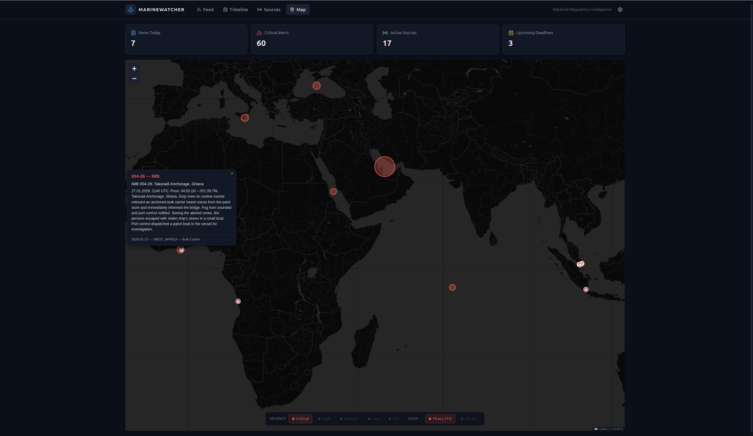Fleet tracking panel